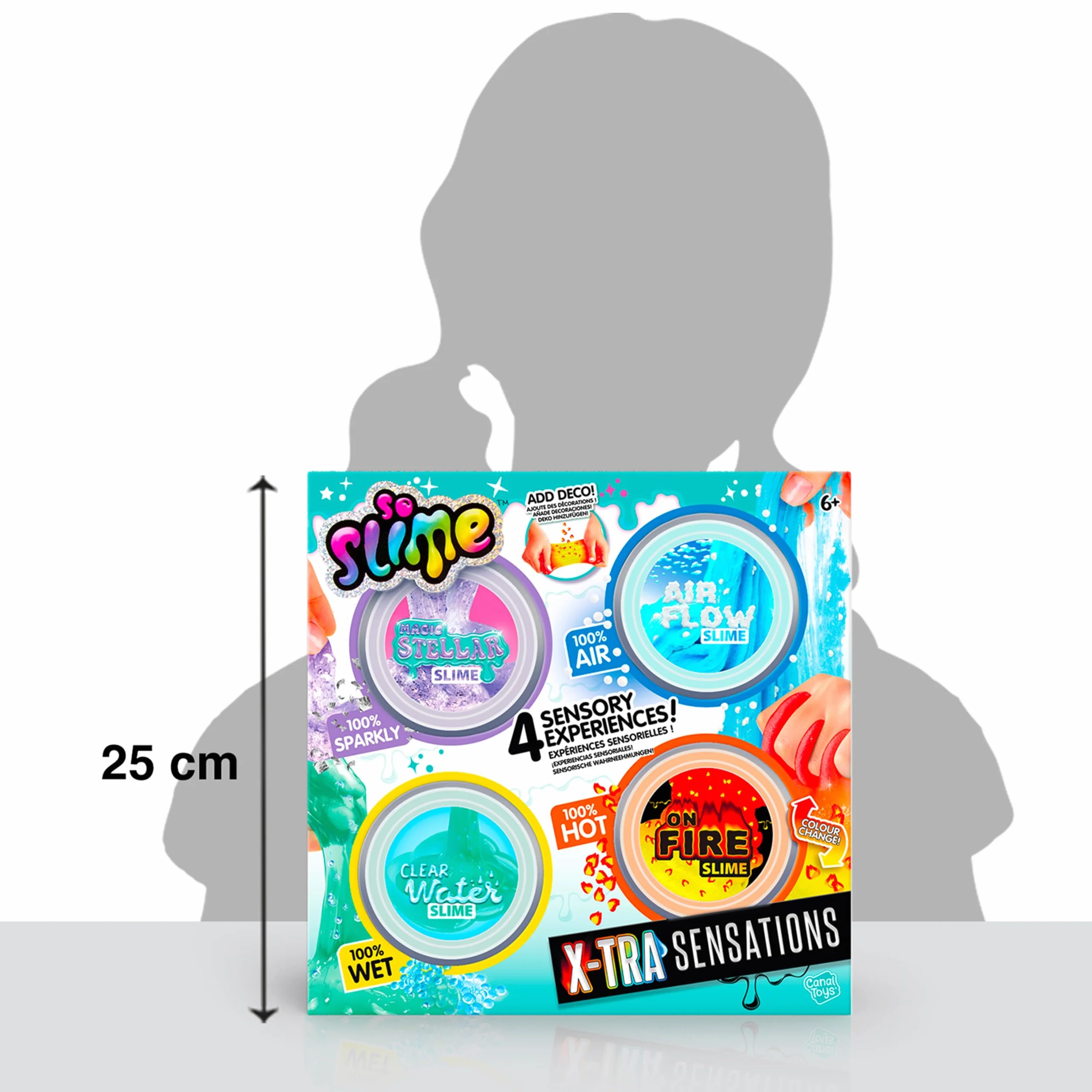 Canal Toys - So Slime DIY - Xtra Sensation Multipack - z 4 doznaniami i dekoracjami - SSC 308