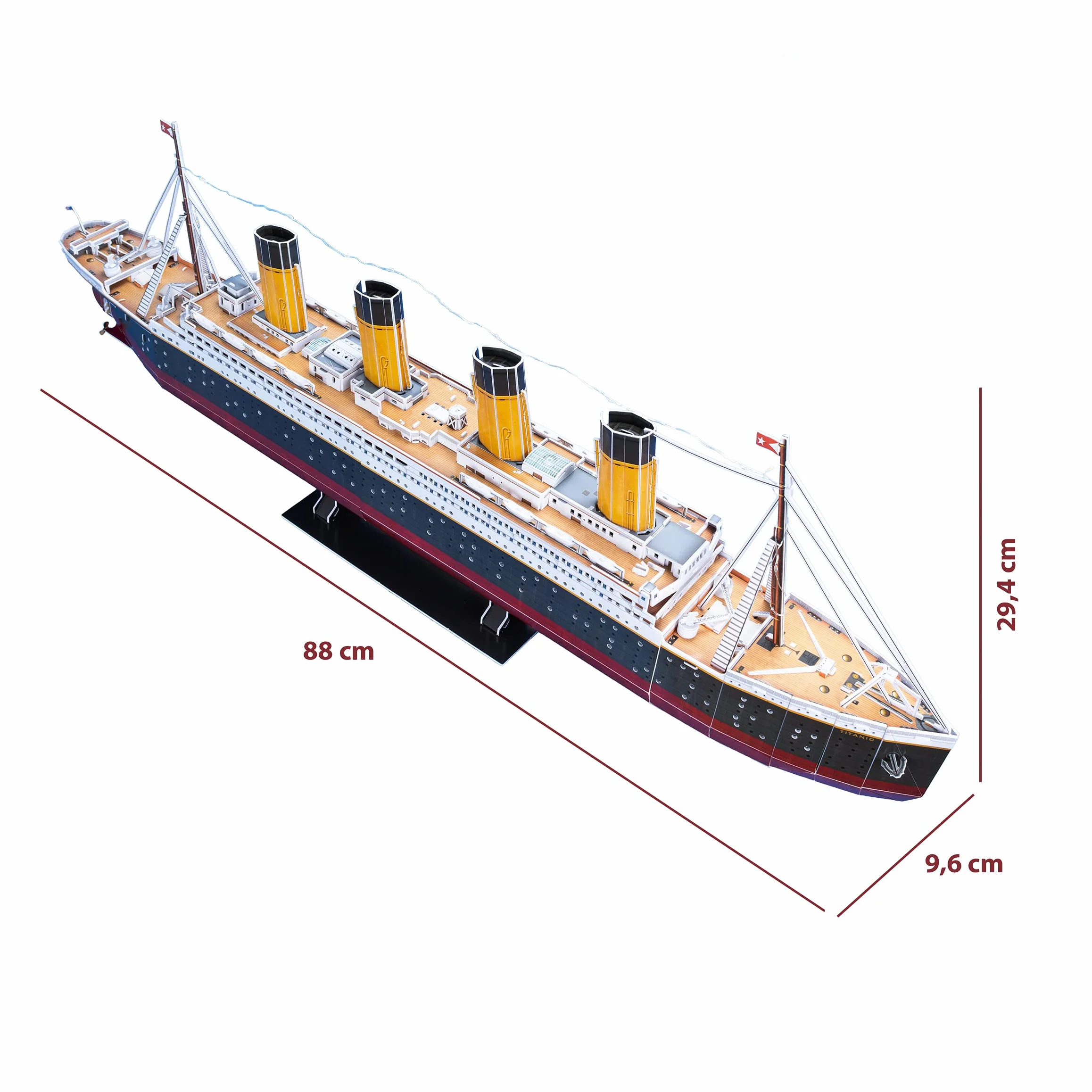 Puzzle 3D - Titanic Makieta LED | Makiety do budowy dorosłych i dzieci | Titanic Makieta | Makieta LED Boat 266 sztuk | Puzzle 3D | Makiety do jazdy