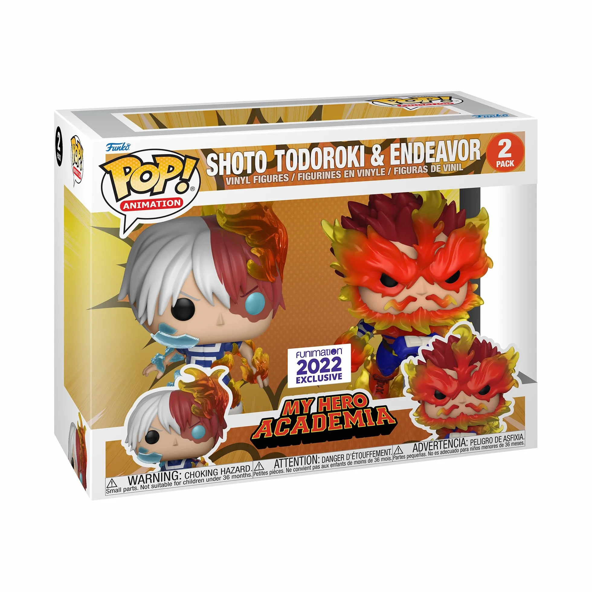 Funko Pop! 2-Pack Animation: My Hero Academia S9 - Shoto Todoroki & Endeavor (Special Edition) Vinyl Figure