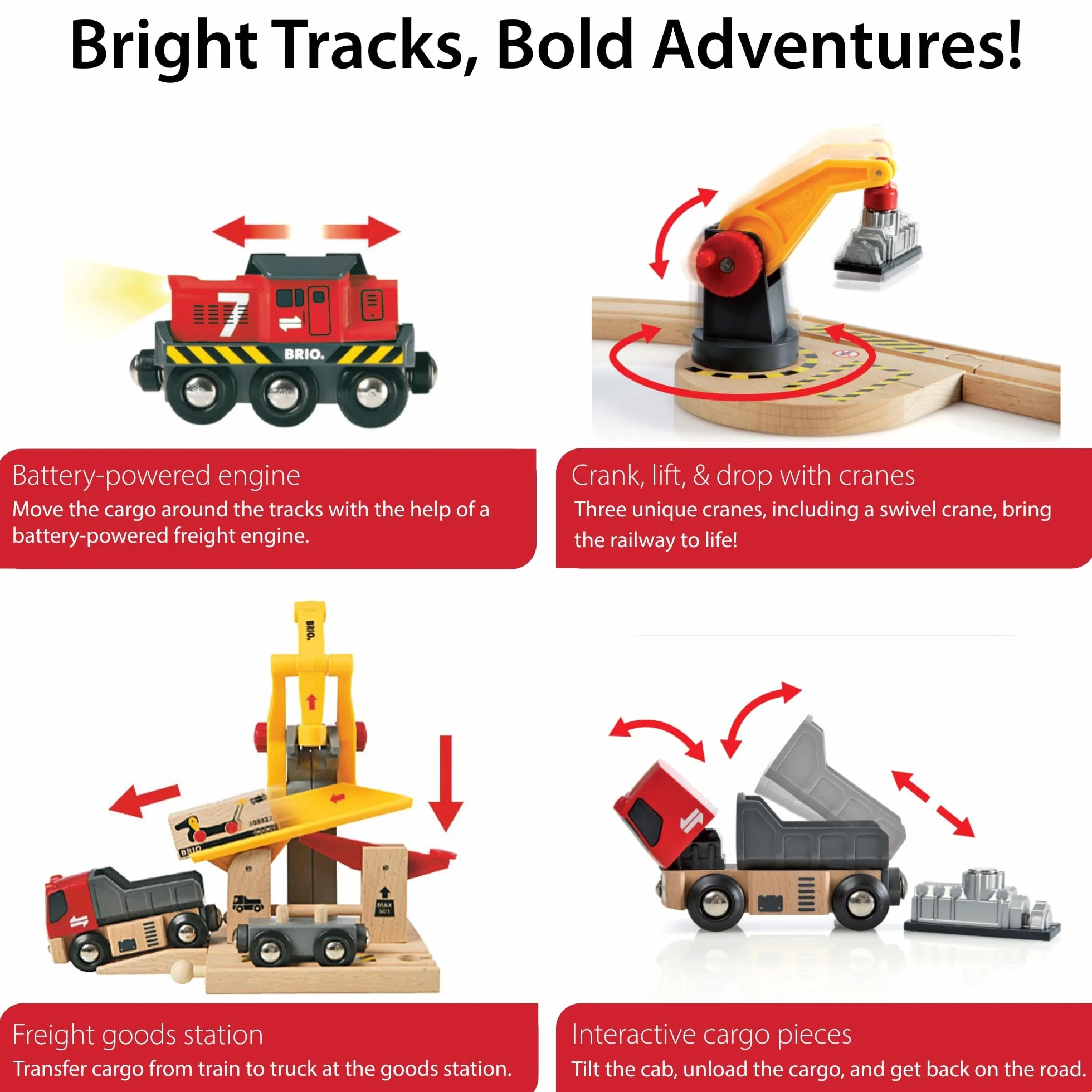 Brio 63309700 Cargo (63309700) Bezpieczna Zabawka Dla Dzieci Powyżej 3 Lat