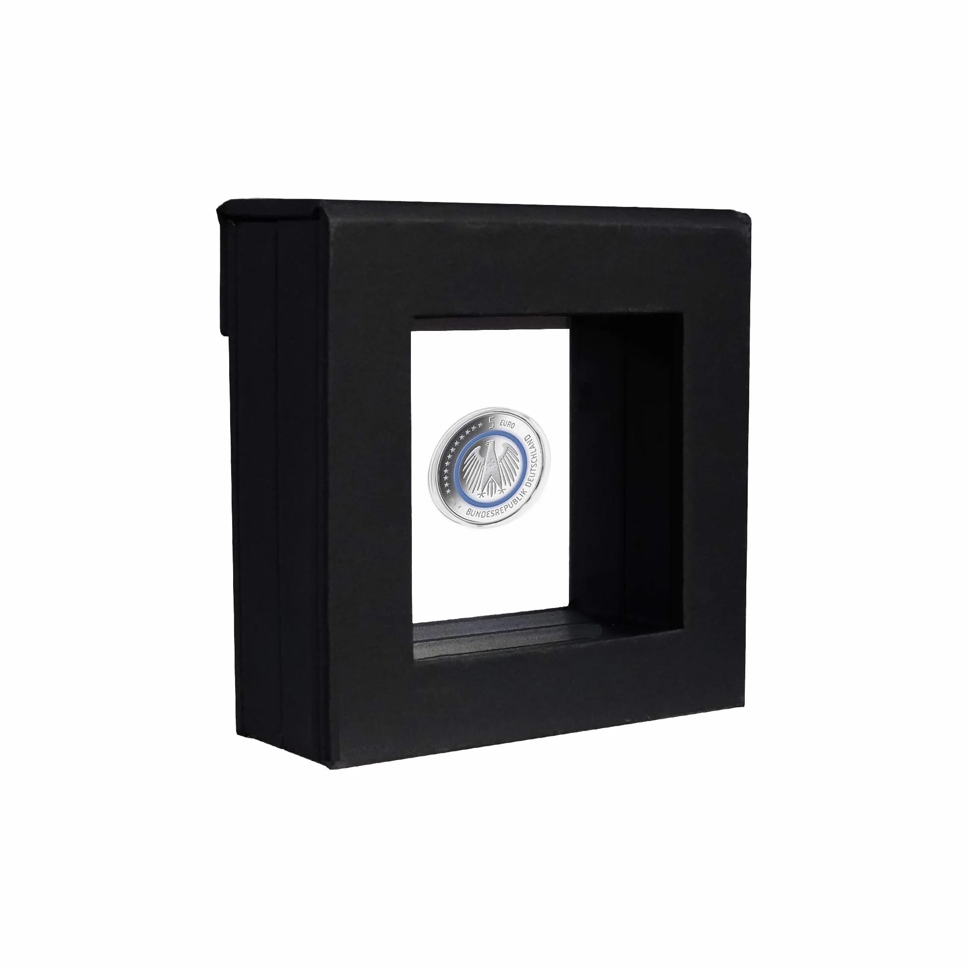 SAFE 4503 ramka wisząca, czarna, 80 x 80 mm, ramka na monety, ramka na przedmioty, stojak na monety, ramka 3D, do różnych przedmiotów