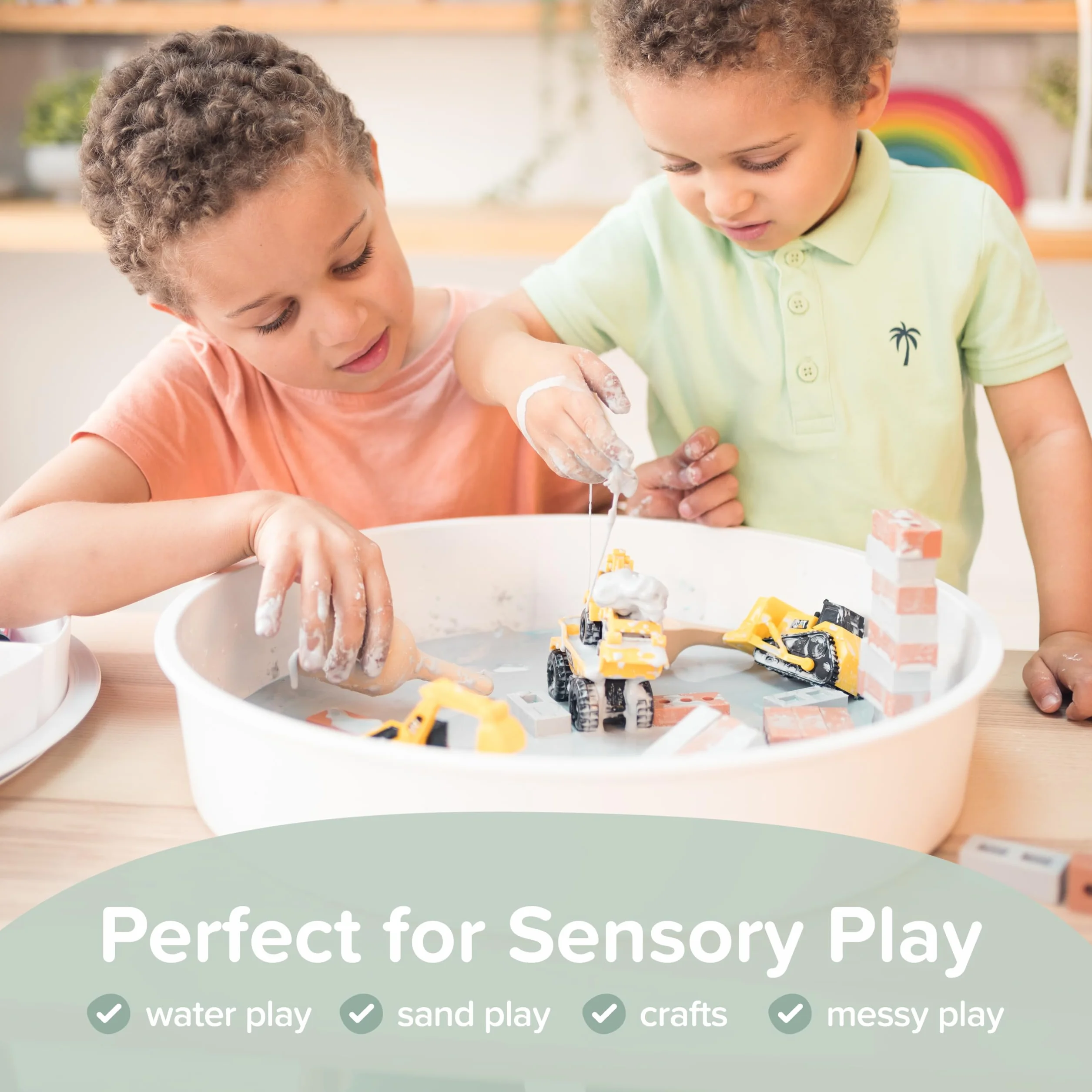 Inspire My Play Taca Tuff Tray z pokrywką, dla małych dzieci, sensoryczne miseczki do zabawy dla dzieci, zabawka sensoryczna dla niepełnosprawnych dzieci