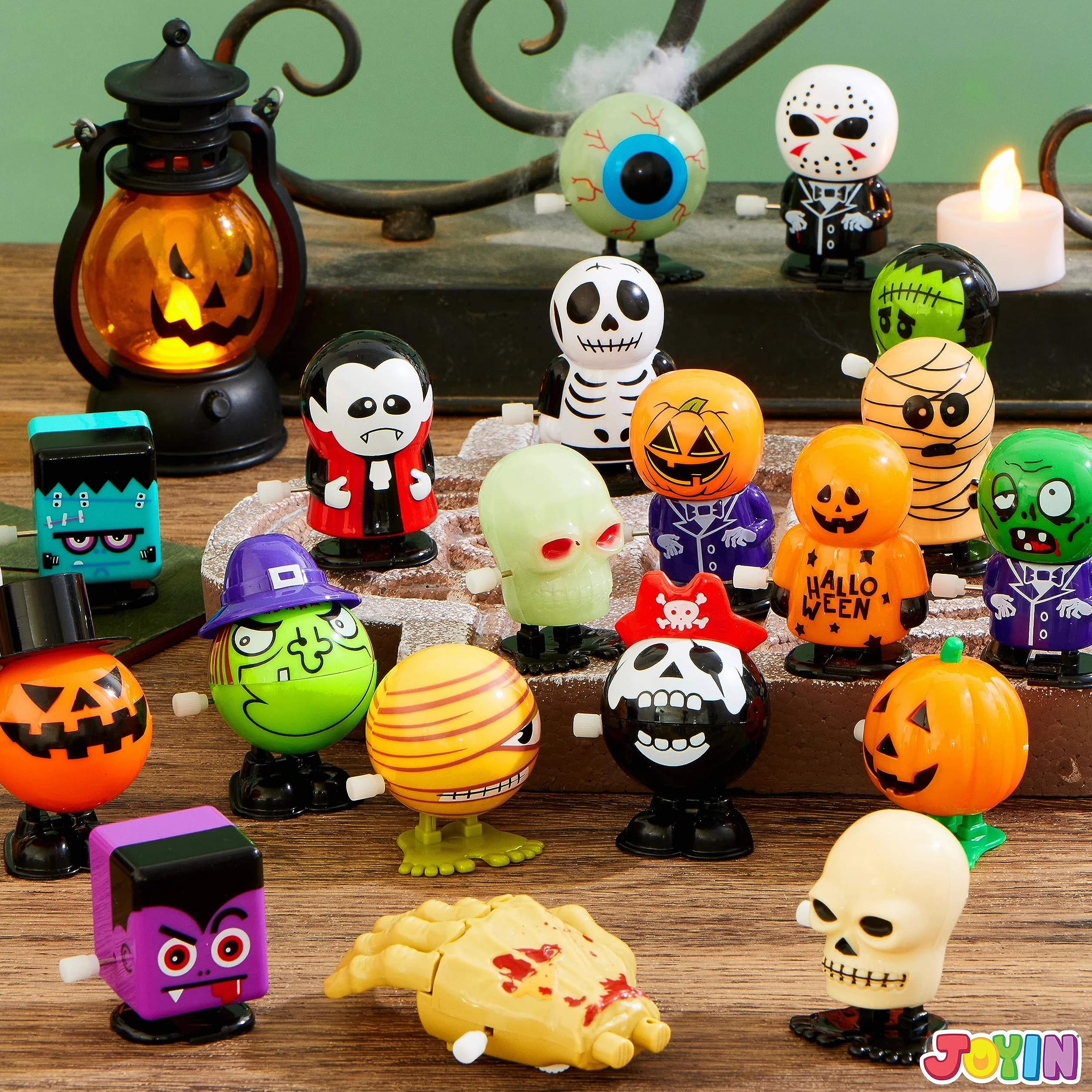 JOYIN Zestaw 24 zabawek na Halloween, na Halloween, przyjęcie, upominek, wypełniacz torby (24 sztuki)