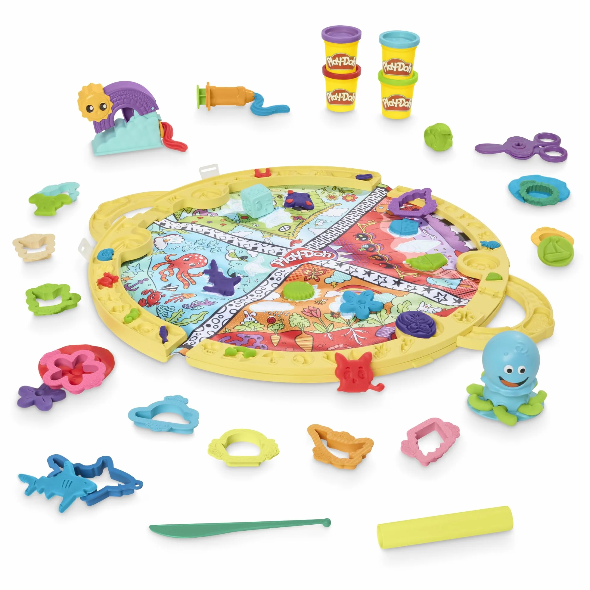 Play-Doh Zestaw startowy Play-Doh: składana, przenośna mata do zabawy