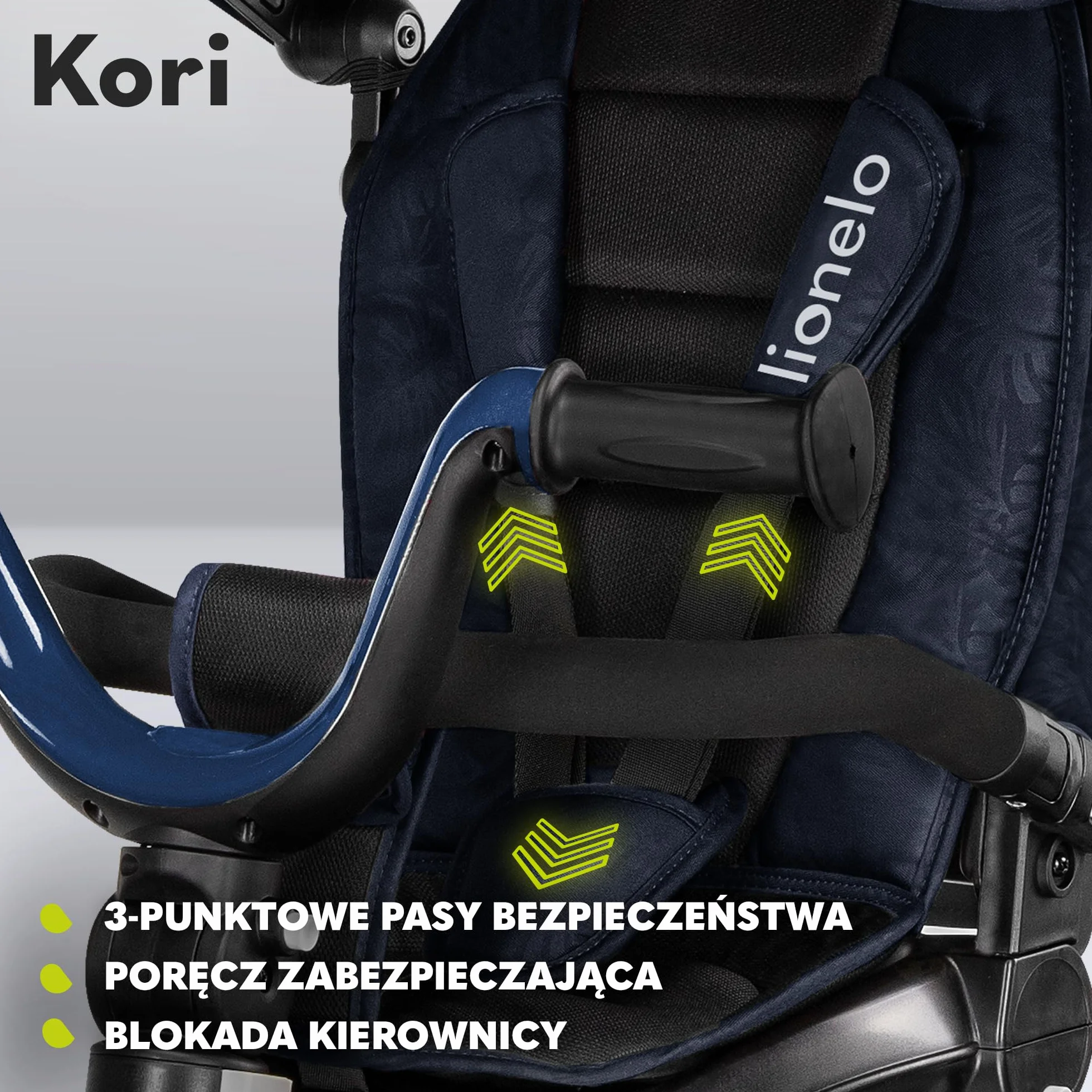 Kori trzykołowy rower z drążkiem do pchania, dla dzieci w wieku od 1,5 do 5 lat, rama magnezowa, niewymagające konserwacji, gumowe kółka, zdejmowany daszek