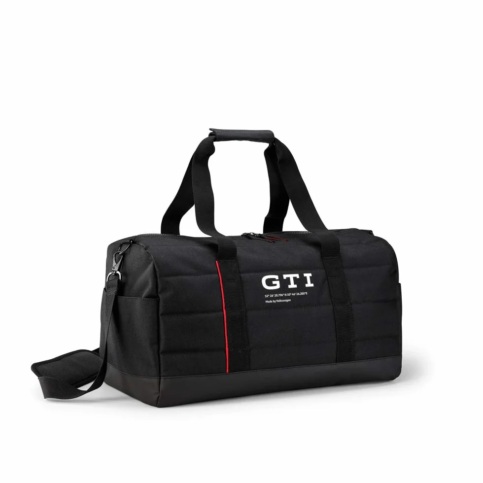 Volkswagen 5HV087318 torba sportowa z logo GTI torba na czas wolny, torba podróżna, czarna