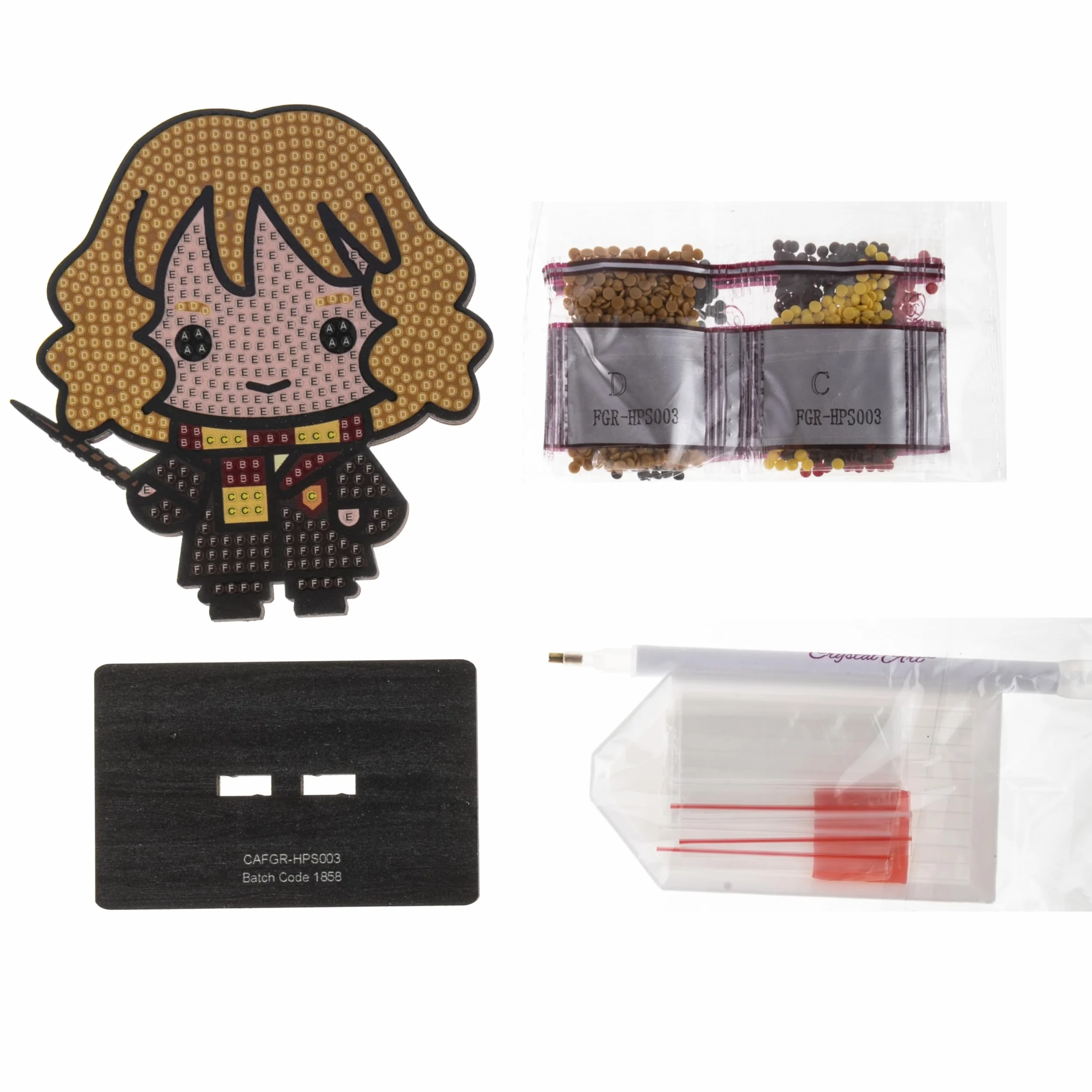 CRYSTAL ART Zestaw figurek drewnianych z diamentem, Harry Potter - Hermiona Granger