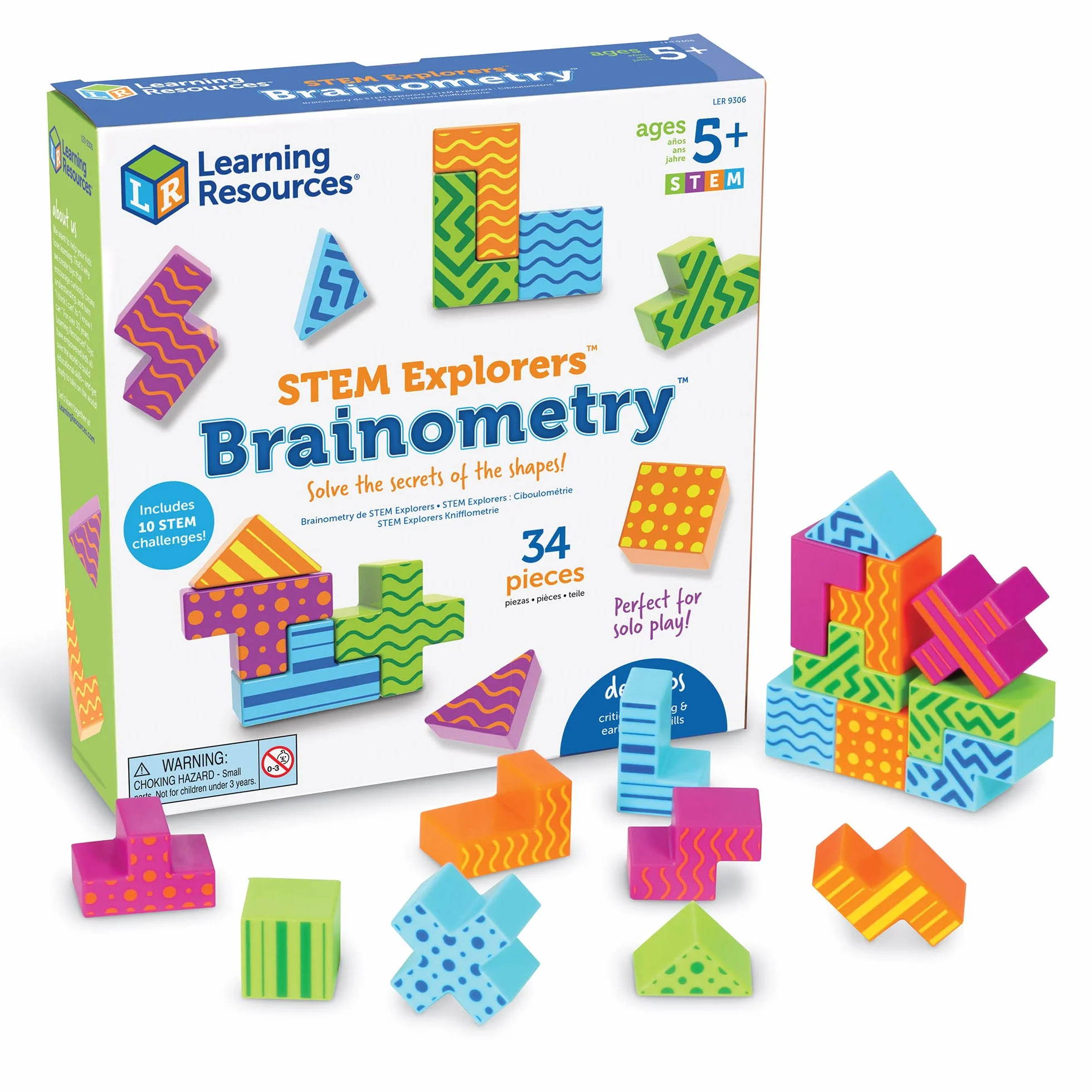 Learning Resources Trzon Odkrywcy Brainometria 3D Puzzle Gra 34-Kawałek Zestaw