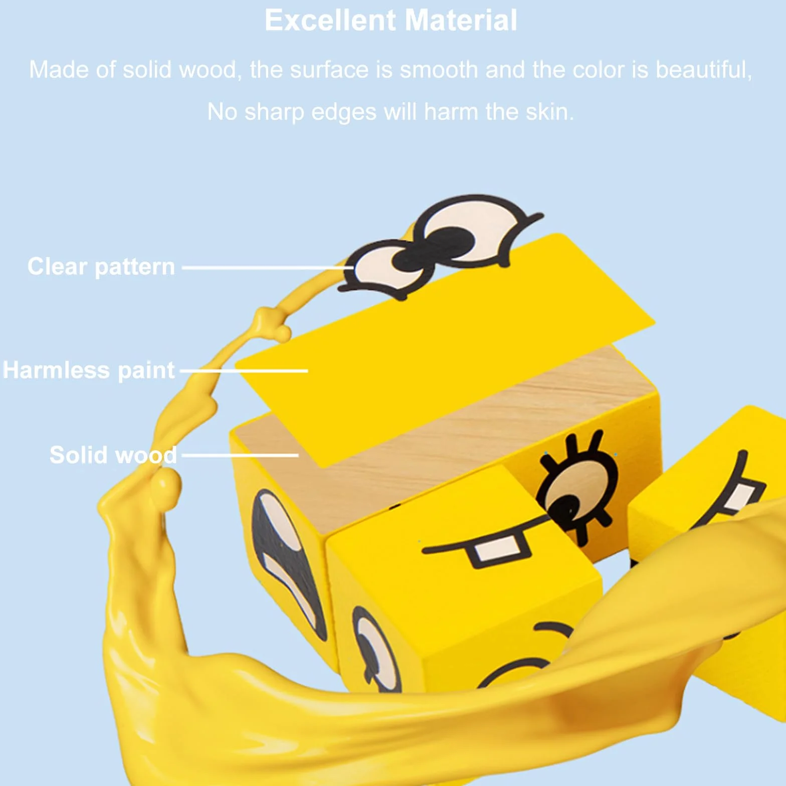 Drewniane puzzle z wyrazem twarzy gry Montessori Puzzle dla dzieci 3 lata zabawki edukacyjne kostka gra w kostkę emocje zabawki Expression interaktywne puzzle budowanie dla wieku 3 4 5 6 lat