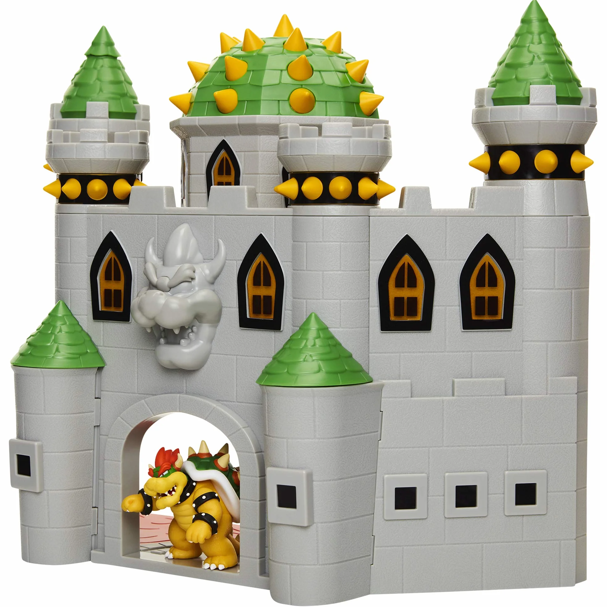 Nintendo Mario Bros Bowsers Deluxe Castle, Zestaw Zabawkowy z Dźwiękami Figurek i Wieloma Interaktywnymi Elementami