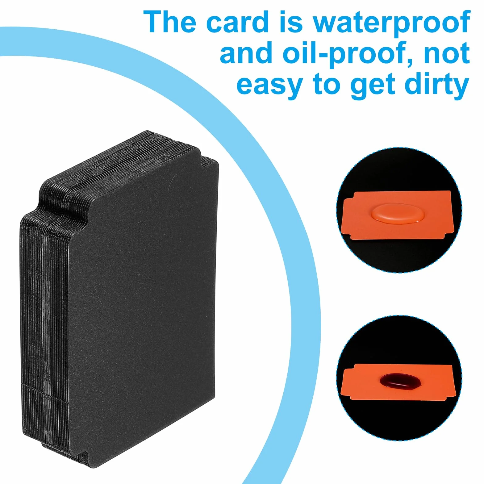 PATIKIL Przegrody na karty kolekcjonerskie, 9,4 x 7 cm, 50 sztuk plastikowych przekładek na strony, separatory kart do gry, kart do gry, sportu, biura, gromadzenia, artykuły do przechowywania, czarne