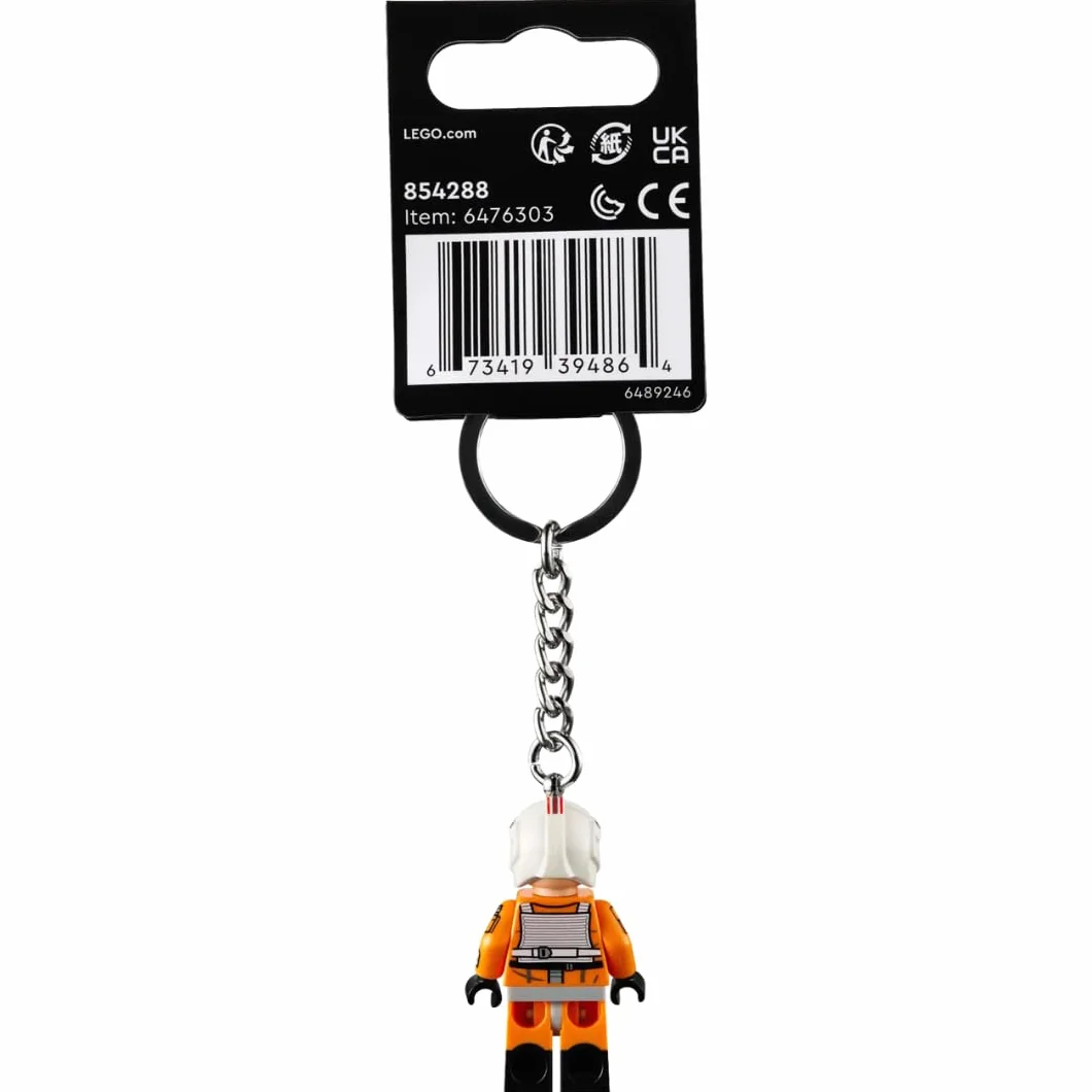 LEGO Star Wars Luke Skywalker, strój pilota, minifigurka, brelok 854288, pomarańczowy, S