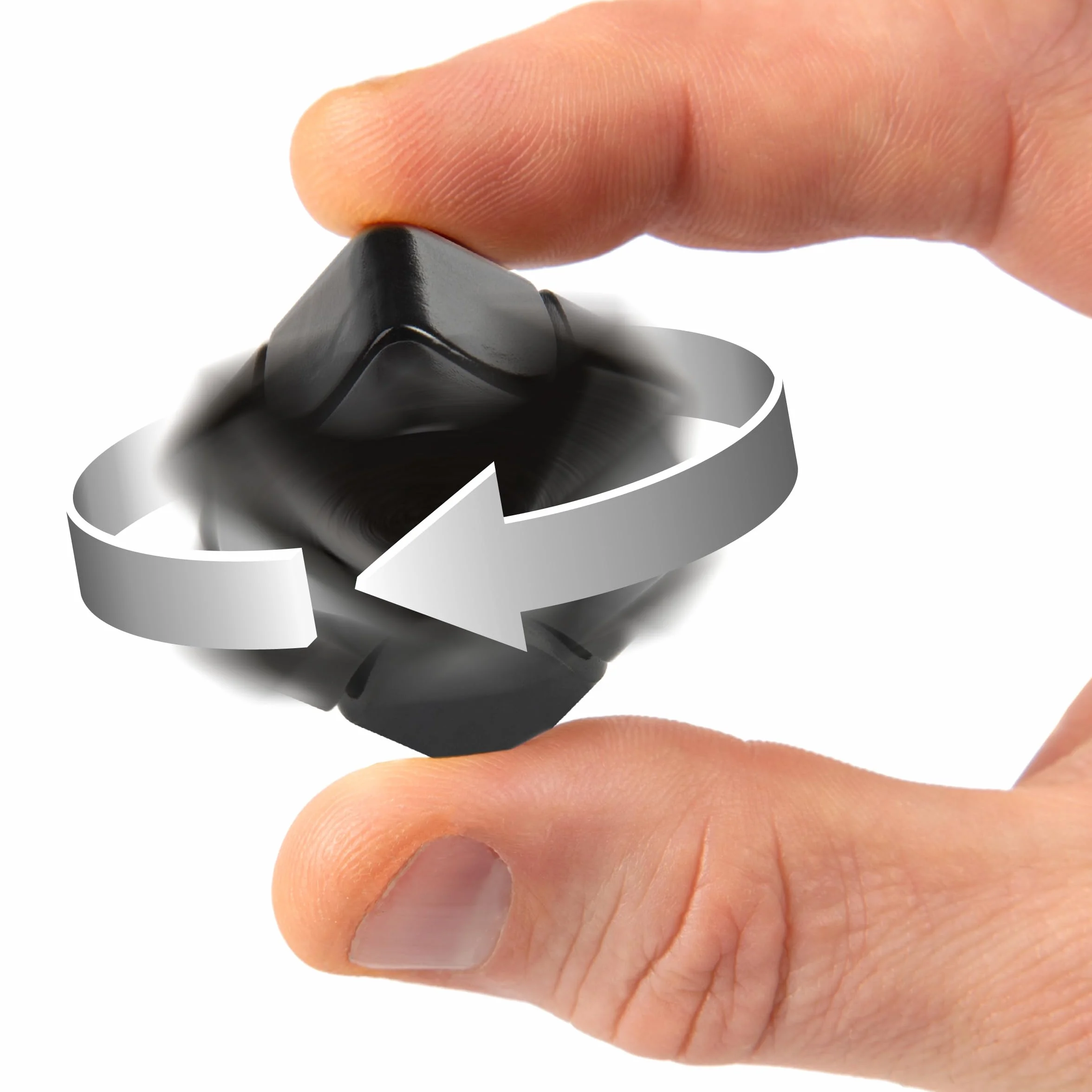 bopster Fidget Cube Spinner | Anodyzowany metalowy ręczny spinner, zabawka sensoryczna i łagodząca stres, dla dzieci i dorosłych, ADHD, ADD, autyzm, czarna