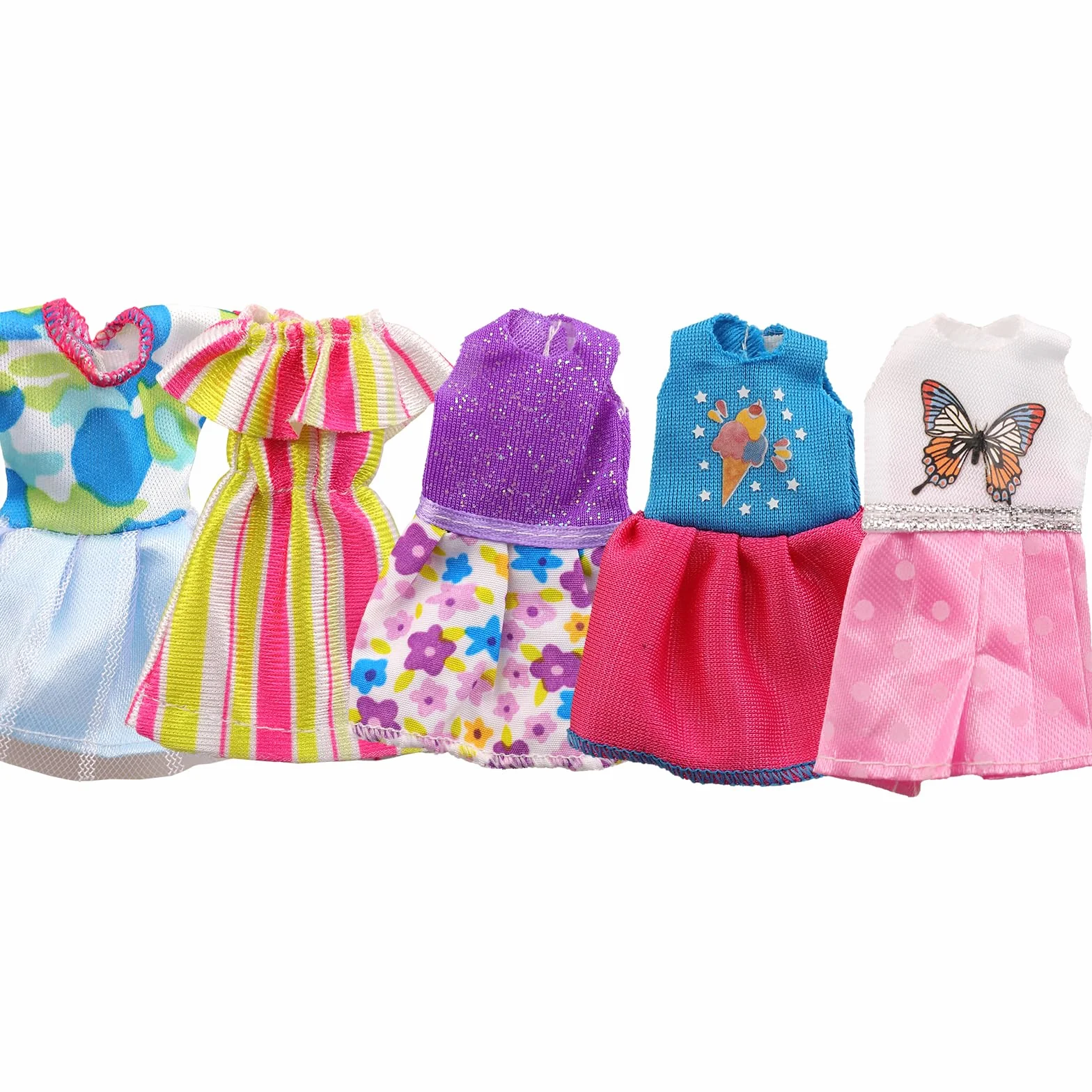 Miunana 12 butów dla lalek 15 cm = 10 sukienek + 2 buty dla lalek