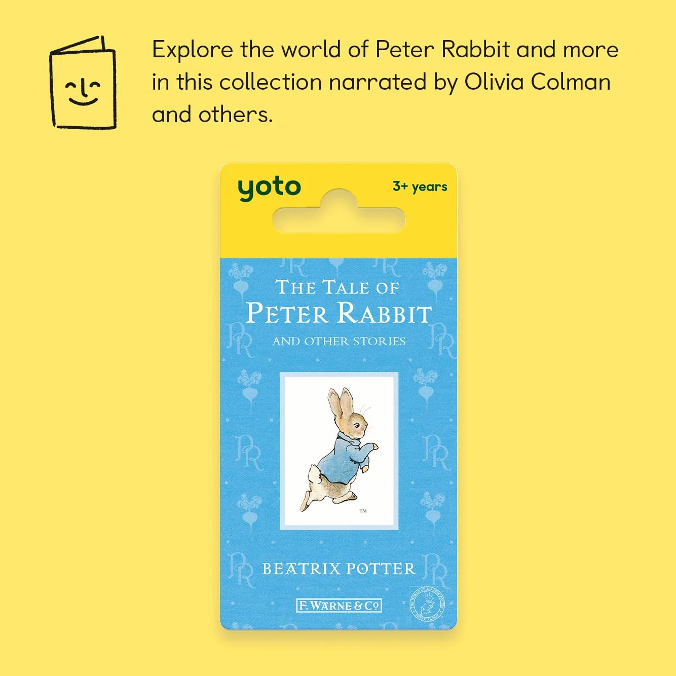 Yoto The Tale of Peter Rabbit i inne historie Beatrix Potter-Kids English Audio Card do użytku z Yoto Player & Mini All-in-1 audio, dla dzieci w wieku 3+