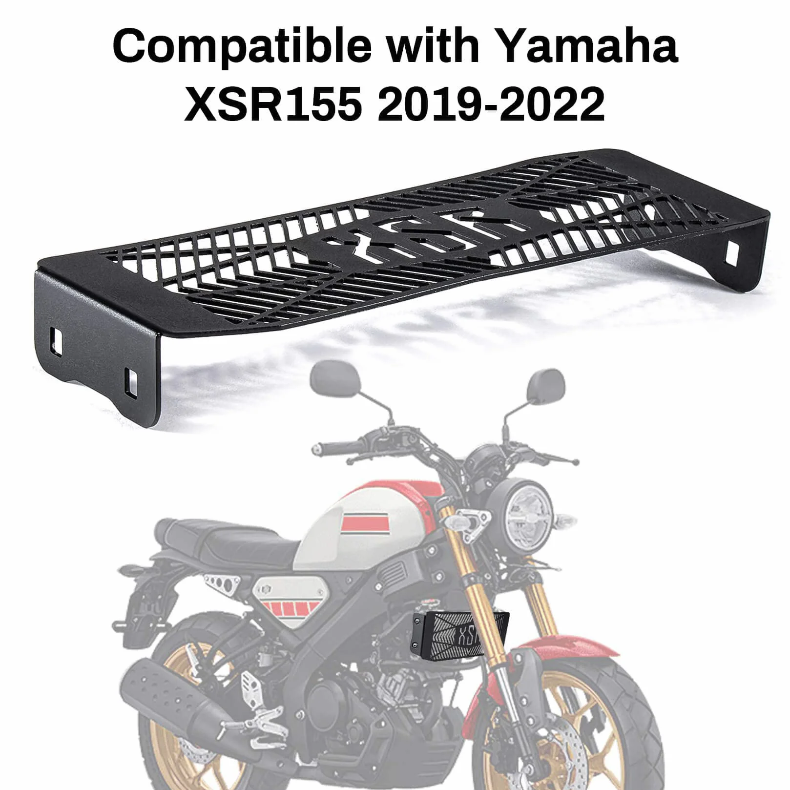 Osłona chłodnicy do motocykli Yamaha XSR-125 / XSR-155 2019 2020 2021 2022 2023, PSLER kratka ochronna do grilla