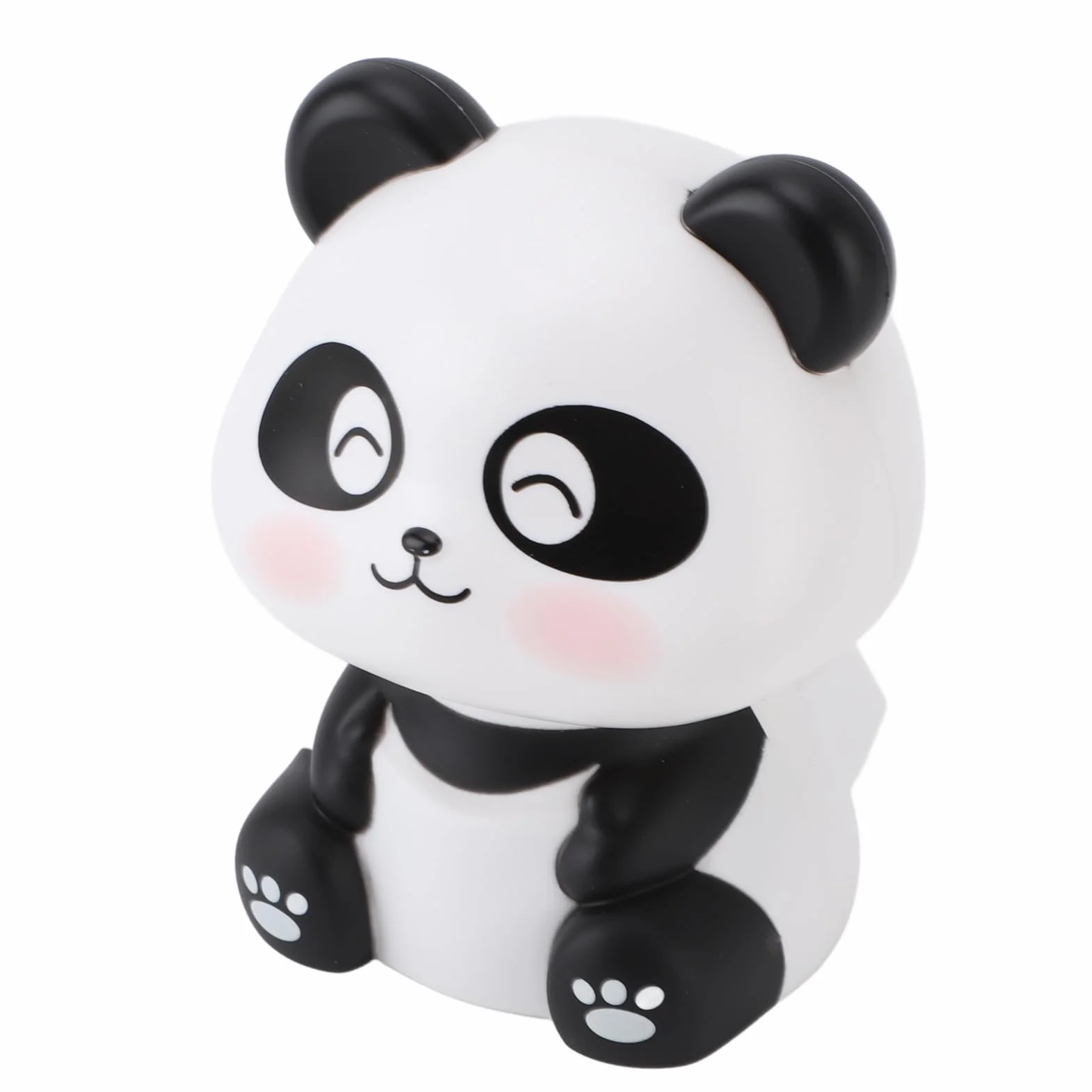 Kiwająca Głowa Panda, Figurka Pandy Słonecznej, Szczęście, Bogactwo, Witaj w Domu na Desce Rozdzielczej Samochodu (Mrużące oczy)