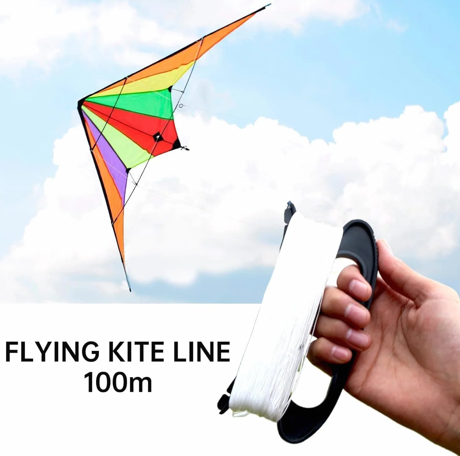 100 m sznurek do latawca, sznur latawiec z kołowrotkiem, wyciągarka do latawca, trwały sznur smoka, szpula, tworzywo sztuczne, do latawców, sportów na świeżym powietrzu