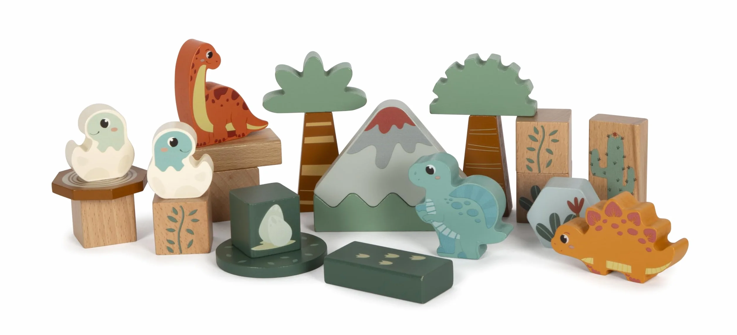 Drewniane Klocki konstrukcyjne Dino Small Foot